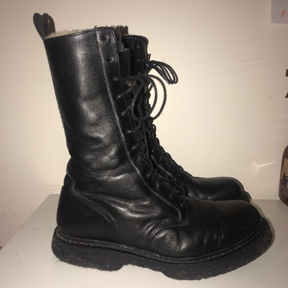 Balmain AW11 Shearling Ranger Combat Boots